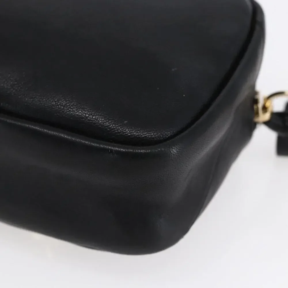 Jimmy Choo Leather Studs Pouch Black